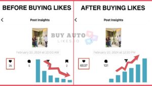 Before and After Buying Automatic Instagram Likes in USA