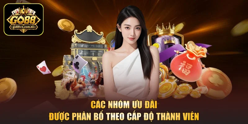 Các nhóm ưu đãi được phân bổ theo cấp độ thành viên